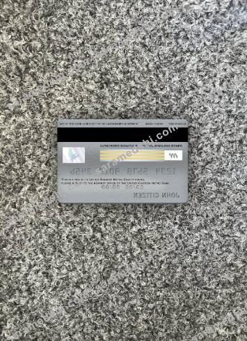 United Kingdom Metro Bank visa classic card photolook back